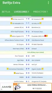 Bet9ja Extra with predictions and Livescores Screenshot 6