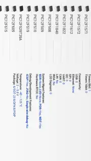 PICmicro Database Screenshot 2