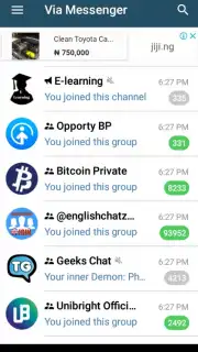 Via Messenger - Unofficial Telegram App Screenshot 4