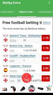 Bet9ja Extra with predictions and Livescores Screenshot 5