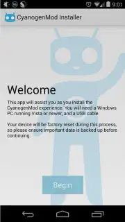 CyanogenMod Installer Screenshot 1