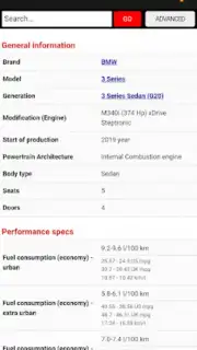 Car Tech Data Screenshot 2