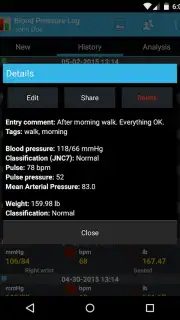 BP Log Screenshot 4