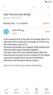 Samsung Email Screenshot 3