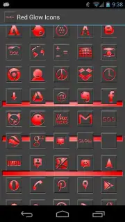 Free Red Glow Icons Screenshot 1