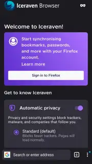 Iceraven Browser Screenshot 1