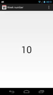 Week number Screenshot 2