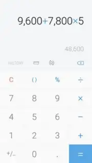 Samsung Calculator Screenshot 2