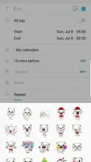 Samsung Calendar Screenshot 2