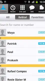 Rebtel: Llamadas y SMS Gratis Screenshot 1
