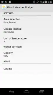 World Weather Widget Screenshot 1