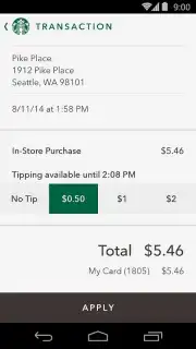 Starbucks Screenshot 5