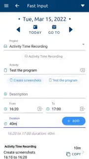 aTimeRecording - Online Time Tracking Screenshot 6