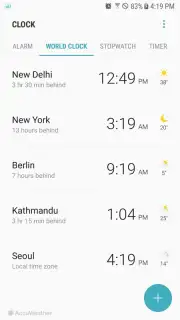 Samsung Clock Screenshot 3