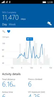 Microsoft Health Screenshot 1