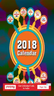 2018 Calendar Screenshot 2