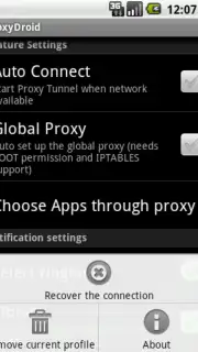 ProxyDroid Screenshot 1