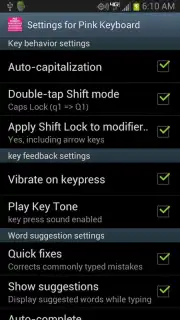 Pink Keyboard Screenshot 1