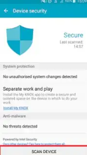 Samsung Device Security Screenshot 2