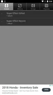 Default Music Player Screenshot 1