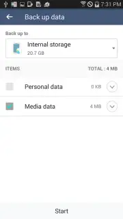 LG Backup (Sender) Screenshot 4