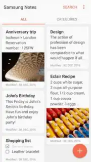 Samsung Notes Screenshot 1