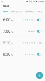 Samsung Clock Screenshot 1