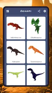 Origami dinosaurs paper shapes Screenshot 11