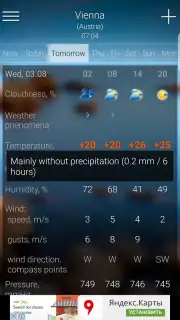 Расписание Погоды (RP5) Screenshot 2