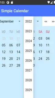 Simple Calendar Screenshot 2