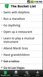 Bucket List Screenshot 2