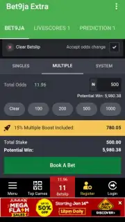 Bet9ja Extra with predictions and Livescores Screenshot 1