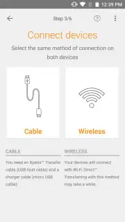 Xperia Transfer Mobile Screenshot 1