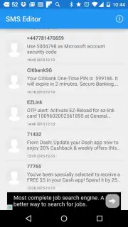SMS Editor Screenshot 1