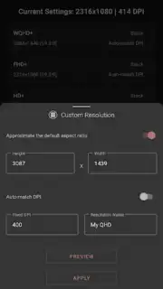Pixels: Resolution+DPI Changer Screenshot 5