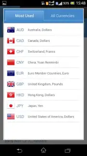 Currency Exchange Rates Screenshot 2