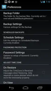 SMS Backup and Restore Screenshot 2
