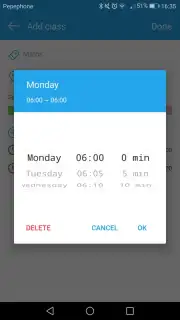 Class Schedule Screenshot 6