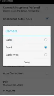 DroidCam Screenshot 2