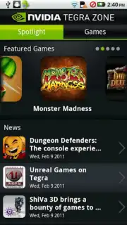 NVIDIA TegraZone Screenshot 1