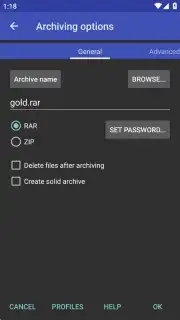 RAR Screenshot 1