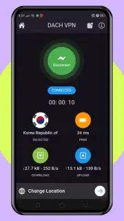 DACH VPN - No. 1 Most Secured ADFREE VPN Screenshot 3