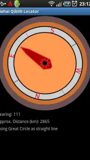 Bahai Qiblih Locator Screenshot 2