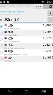 Daily Currency Rates Screenshot 1