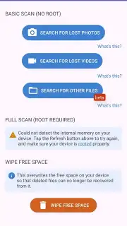 DiskDigger Screenshot 1