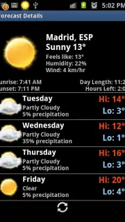Rings Digital Weather Clock Screenshot 2