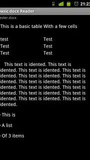 Basic docx Reader Screenshot 1