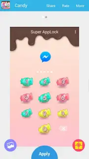 AppLock Theme Candy Sweety Screenshot 2