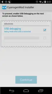 CyanogenMod Installer Screenshot 2