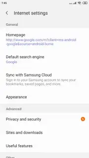 Samsung Internet Browser Screenshot 7